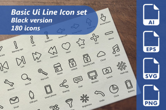 Basic UI Line Graphics for Modern Design