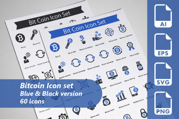Bit Coin Icon Set Graphics for Digital Sellers