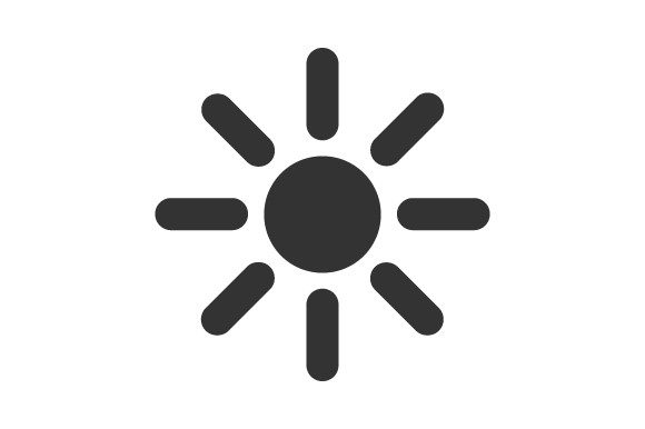 Brightness, Sun Icon: A Graphic Asset for Modern Branding