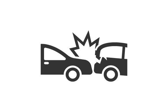 Car Collision Icon Graphics for Modern Web Design