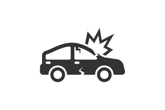 Car Crash Icon: A Bold Graphic for Local Branding