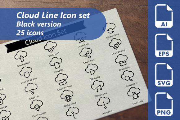 Cloud Line Set: Modern Graphics for Polished Publishing
