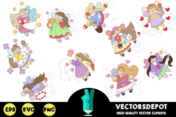 Cute Fairy Graphics for Branding and Marketing
