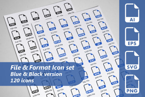 File and Format Icon Set for Modern Branding