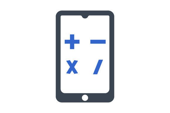 Mobile Calculator Icon Graphics