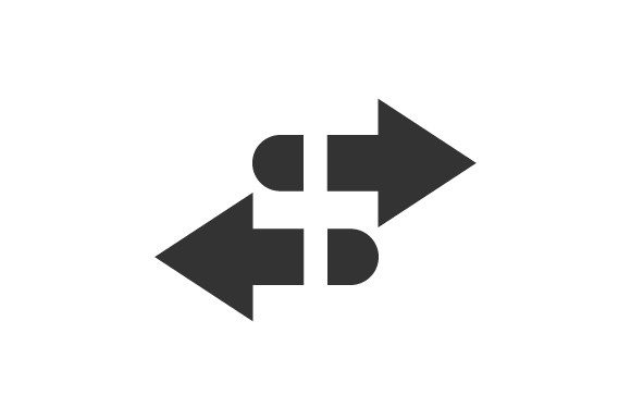 Reverse Left Right Arrow Graphic