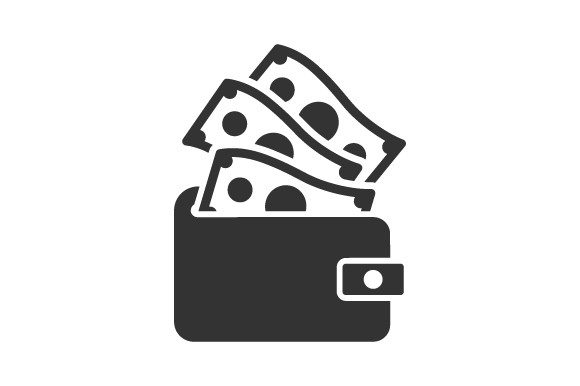 Wallet, Cash Icon