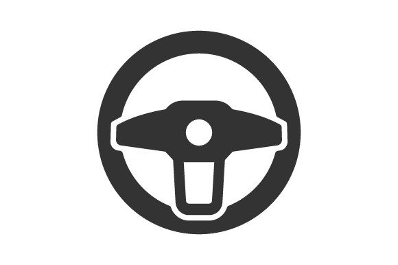 Wheel Steering Icon Graphics for Crafting